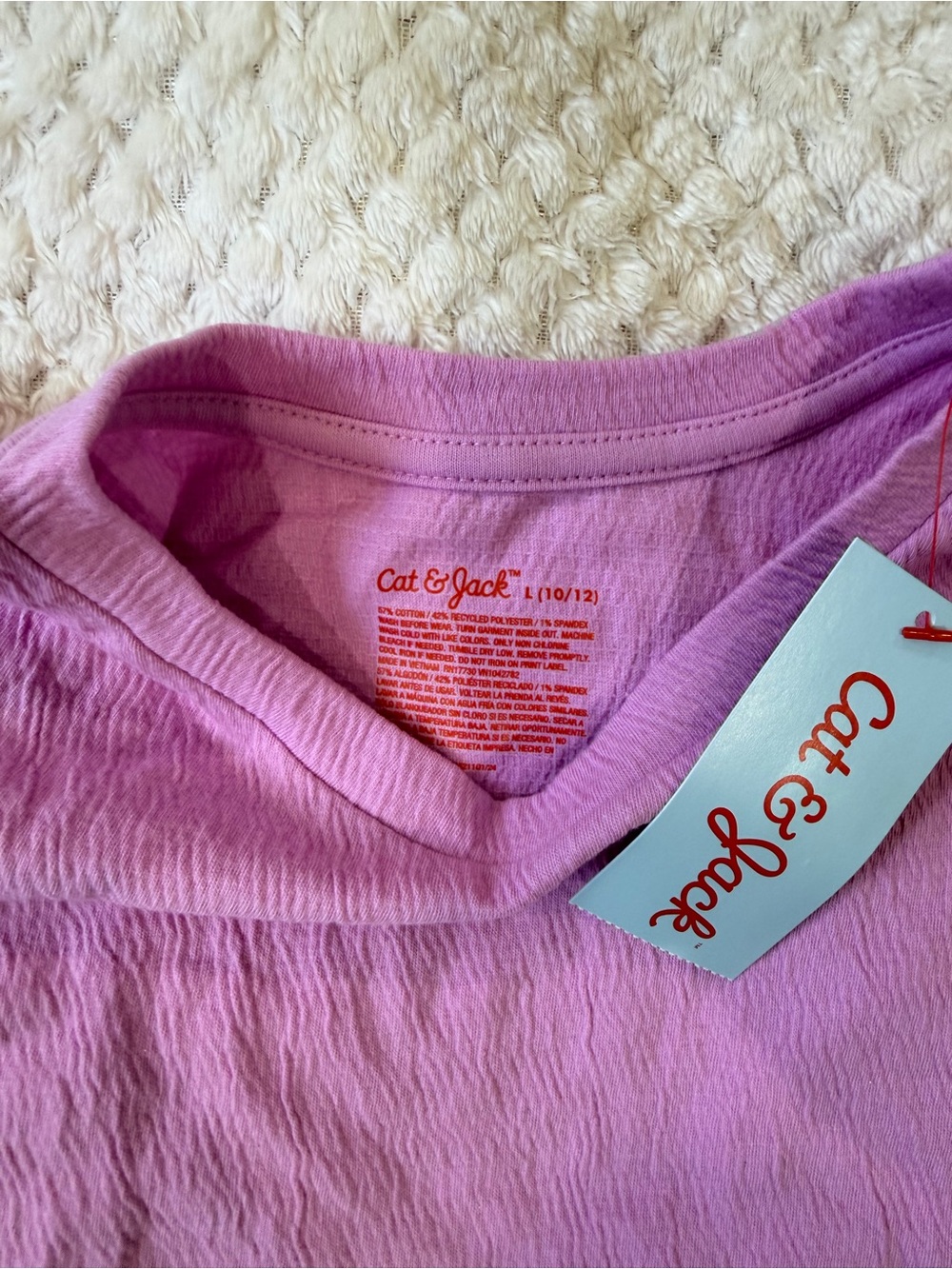 Cat & Jack Lavender-Pink Girls' Short Sleeve Tee